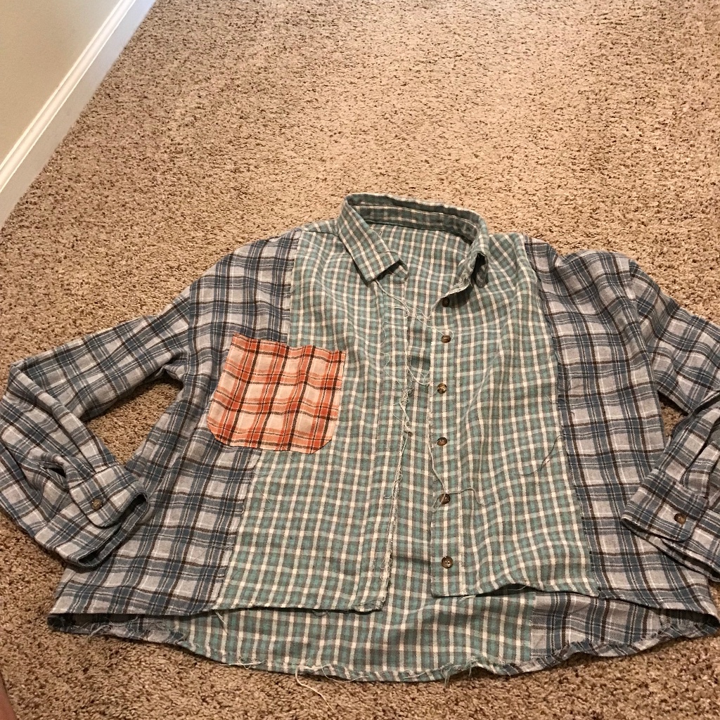 Cropped Patchwork Flannel